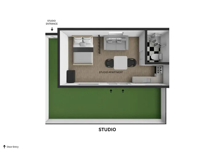 Modern Studio Apart Large Garden